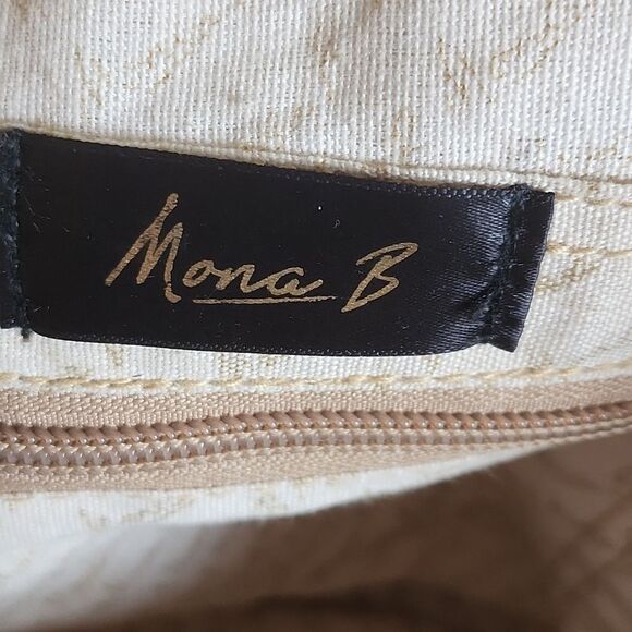 Mona B Leather and Canvas Bag - Picture 4 of 9